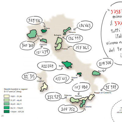 Atlante dell’Infanzia a Rischio 2014 mappe, cartogrammi e grafici realizzati da gisAction